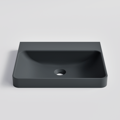 RECTANGLE DARK GREY VILLASTONE BATHROOM BASIN