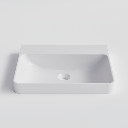 RECTANGLE GLOSS WHITE VILLASTONE BATHROOM BASIN
