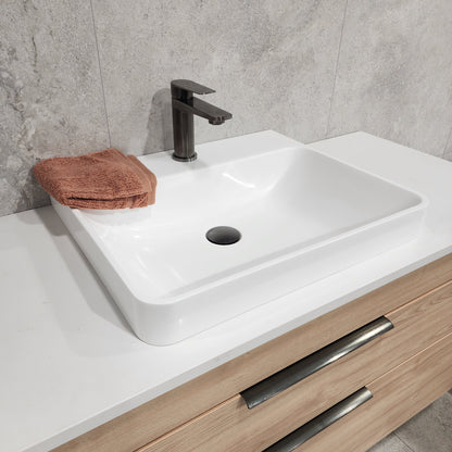 RECTANGLE GLOSS WHITE VILLASTONE BATHROOM BASIN