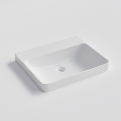 RECTANGLE MATTE WHITE VILLASTONE BATHROOM BASIN