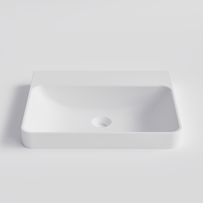 RECTANGLE MATTE WHITE VILLASTONE BATHROOM BASIN