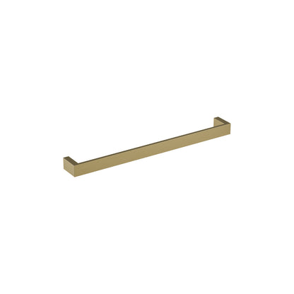 SINGLE BAR HEATED TOWEL RAIL 620 BRUSHED BRASS
