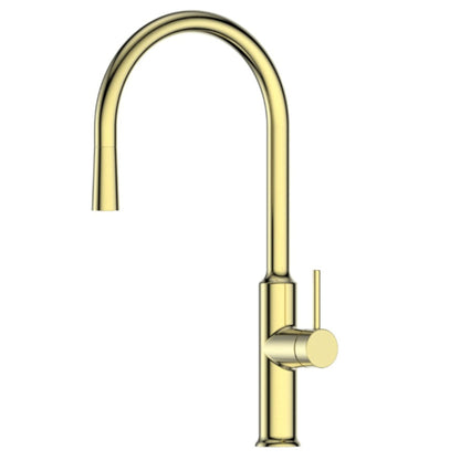 BRUSHED BRASS PULL OUT KITCHEN SINK MIXER