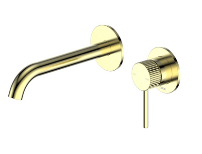 CODE NATURE LINEARE WALL & BASIN MIXER BRUSHED BRASS