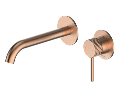 CODE NATURE LINEARE WALL & BASIN MIXER BRUSHED COPPER
