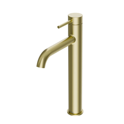 CODE NATURE TALL BASIN MIXER TAP BRUSHED BRASS