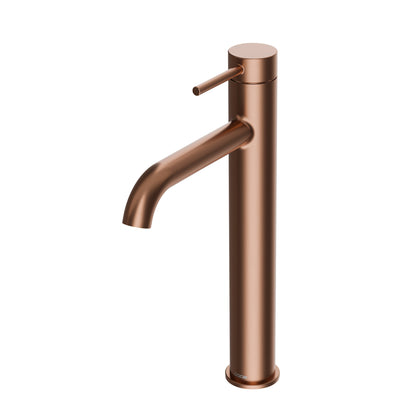 CODE NATURE TALL BASIN MIXER TAP BRUSHED COPPER