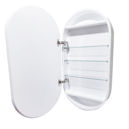 CODE NEO OVAL ROUND MIRROR CABINET 500 X 950 WHITE