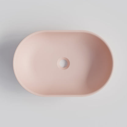 OVAL PINK CONCRETE BATHROOM BASIN