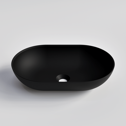 OVAL BLACK VILLASTONE BATHROOM BASIN