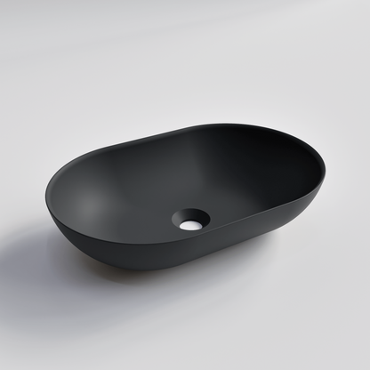 OVAL DARK GREY VILLASTONE BATHROOM BASIN