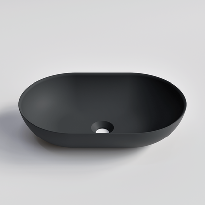 OVAL DARK GREY VILLASTONE BATHROOM BASIN