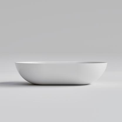 OVAL GLOSS WHITE VILLASTONE BATHROOM BASIN