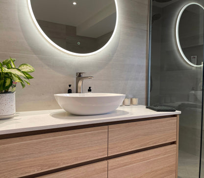 OVAL GLOSS WHITE VILLASTONE BATHROOM BASIN