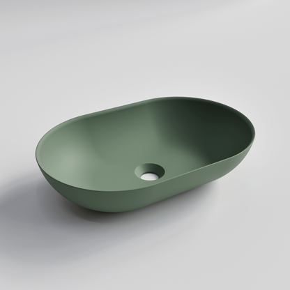 OVAL GREEN VILLASTONE BATHROOM BASIN