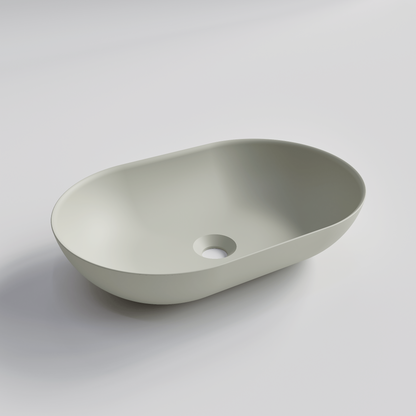 OVAL LIGHT GREY VILLASTONE BATHROOM BASIN