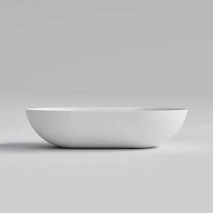 OVAL MATTE WHITE VILLASTONE BATHROOM BASIN