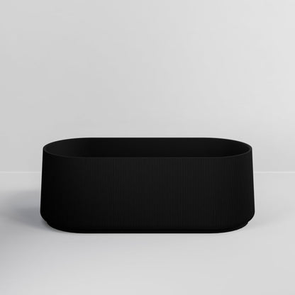 PILLAR ACRYLIC 1700 FREESTANDING BATH MATTE BLACK