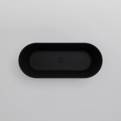 PILLAR ACRYLIC 1700 FREESTANDING BATH MATTE BLACK