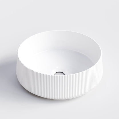ROUND WHITE PILLAR BATHROOM BASIN