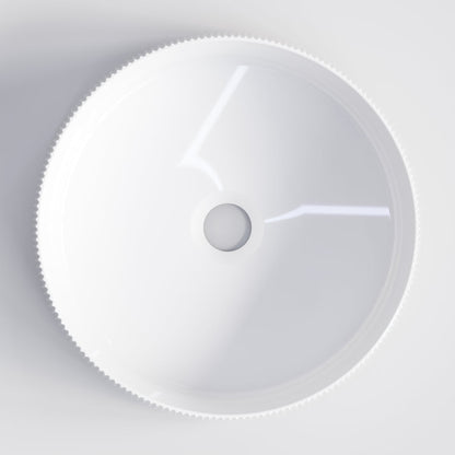 ROUND WHITE PILLAR BATHROOM BASIN