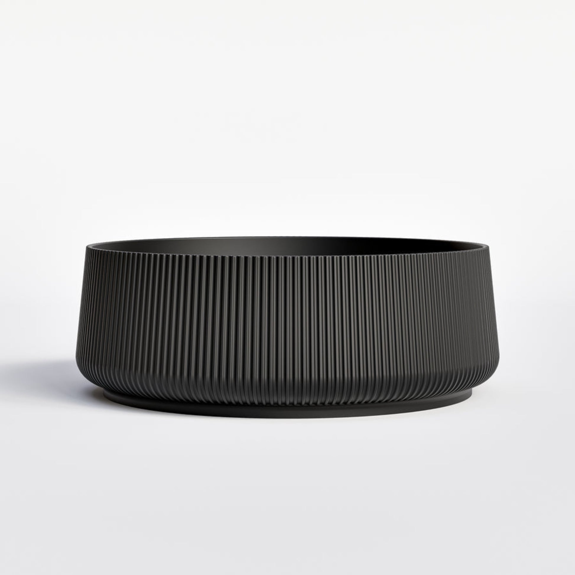 ROUND MATTE BLACK PILLAR BATHROOM BASIN