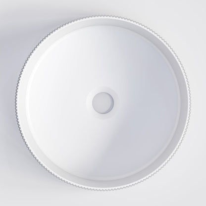 ROUND MATTE WHITE PILLAR BATHROOM BASIN