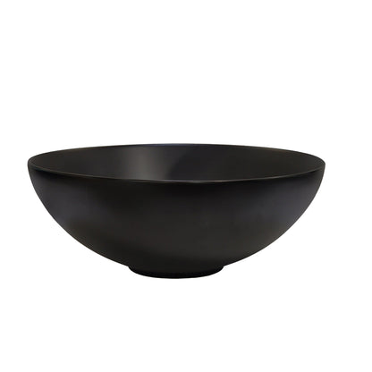 ROUND MATTE BLACK CERAMIC BATHROOM BASIN