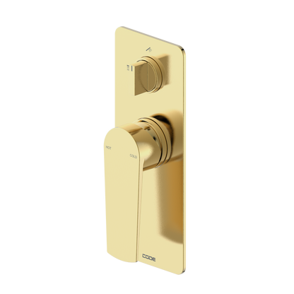 CODE PURE DIVERTER SHOWER MIXER BRUSHED BRASS