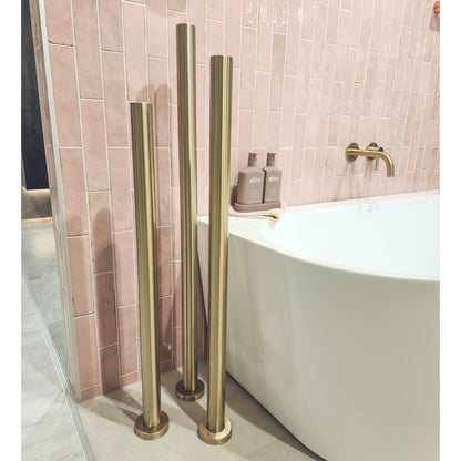 CODE PURE FREESTANDING HEATED TOWEL RAIL BRUSHED BRASS