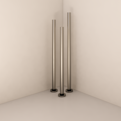 FREESTANDING HEATED TOWEL RAIL BRUSHED STAINLESS