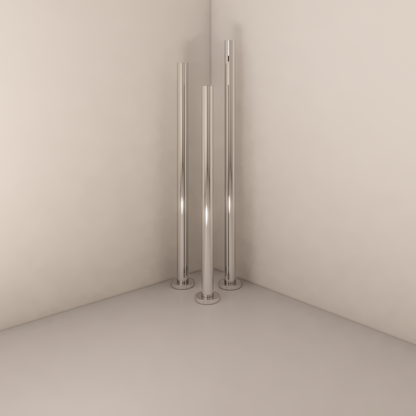 FREESTANDING HEATED TOWEL RAIL CHROME