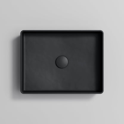 RECTANGLE DARK GREY CERAMIC VESSEL BATHROOM BASIN