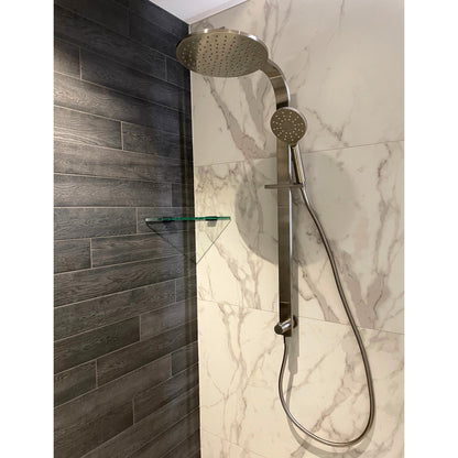 CODE PURE ROUND SHOWER COLUMN 3 FUNCTION BRUSHED NICKEL