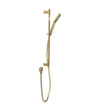CODE PURE SQUARE LUXURY ADJUSTABLE SLIDE SHOWER BRUSHED BRASS