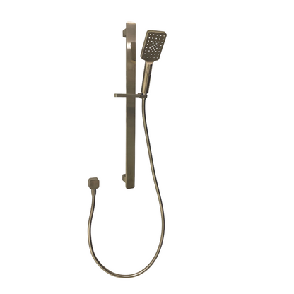 CODE PURE SQUARE LUXURY ADJUSTABLE SLIDE SHOWER BRUSHED NICKEL