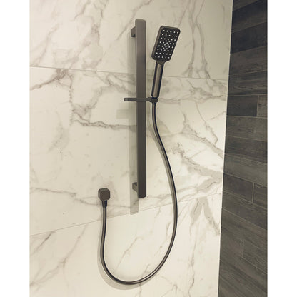 CODE PURE SQUARE LUXURY ADJUSTABLE SLIDE SHOWER GUNMETAL