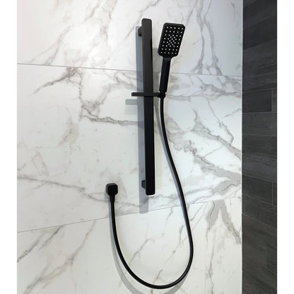 CODE PURE SQUARE LUXURY ADJUSTABLE SLIDE SHOWER MATTE BLACK