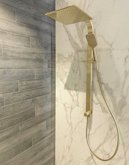 CODE PURE SQUARE SHOWER COLUMN 3 FUNCTION BRUSHED BRASS