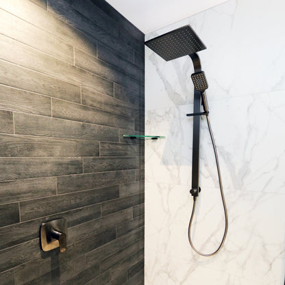 CODE PURE SQUARE SHOWER COLUMN 3 FUNCTION GUNMETAL
