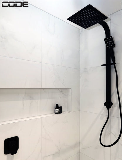 CODE PURE SQUARE SHOWER COLUMN 3 FUNCTION MATTE BLACK
