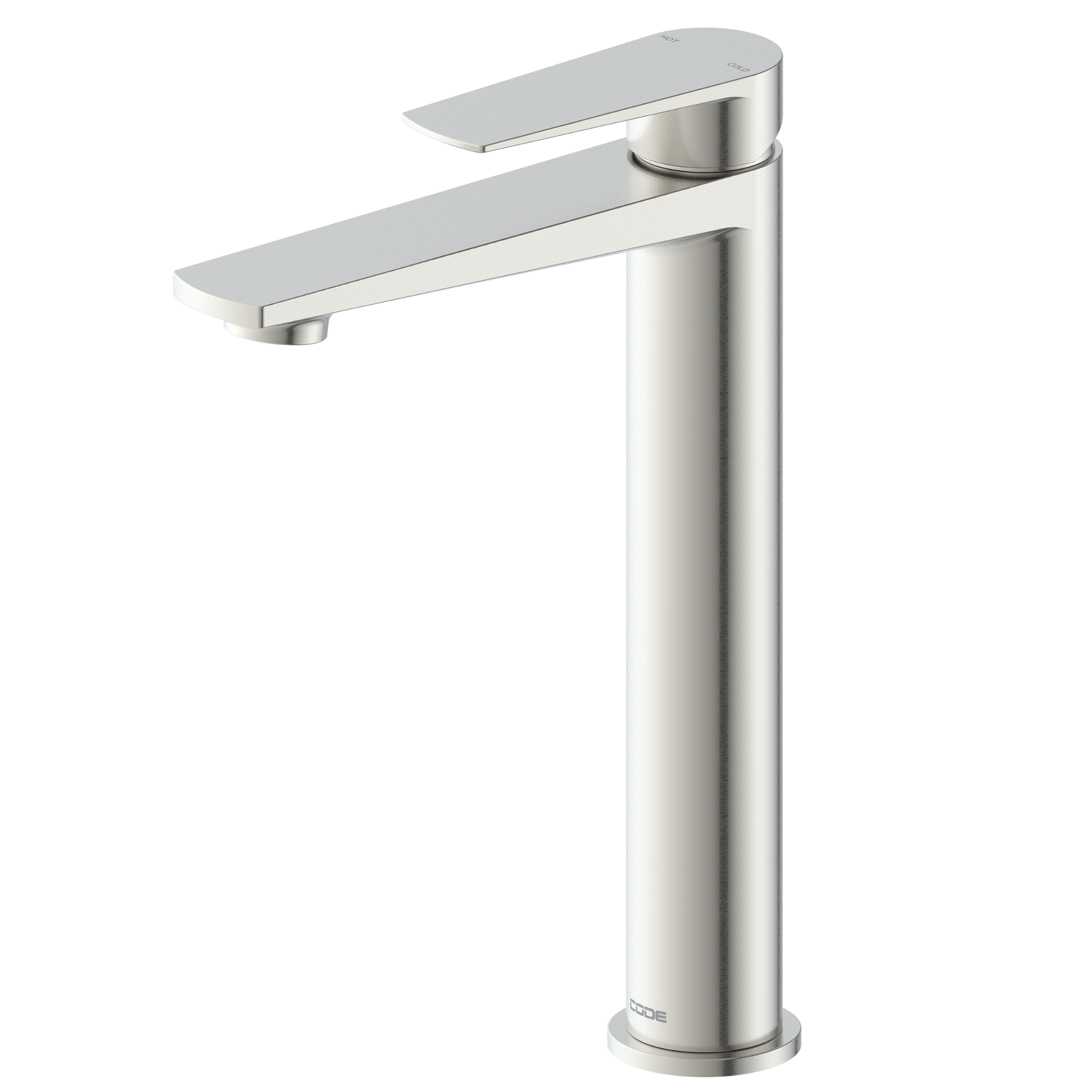 CODE PURE TALL VESSEL BASIN MIXER BRUSHED NICKEL