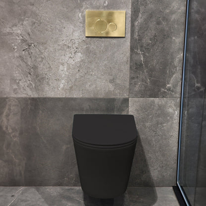 WALL HUNG TOILET SUITE BRUSHED BRASS