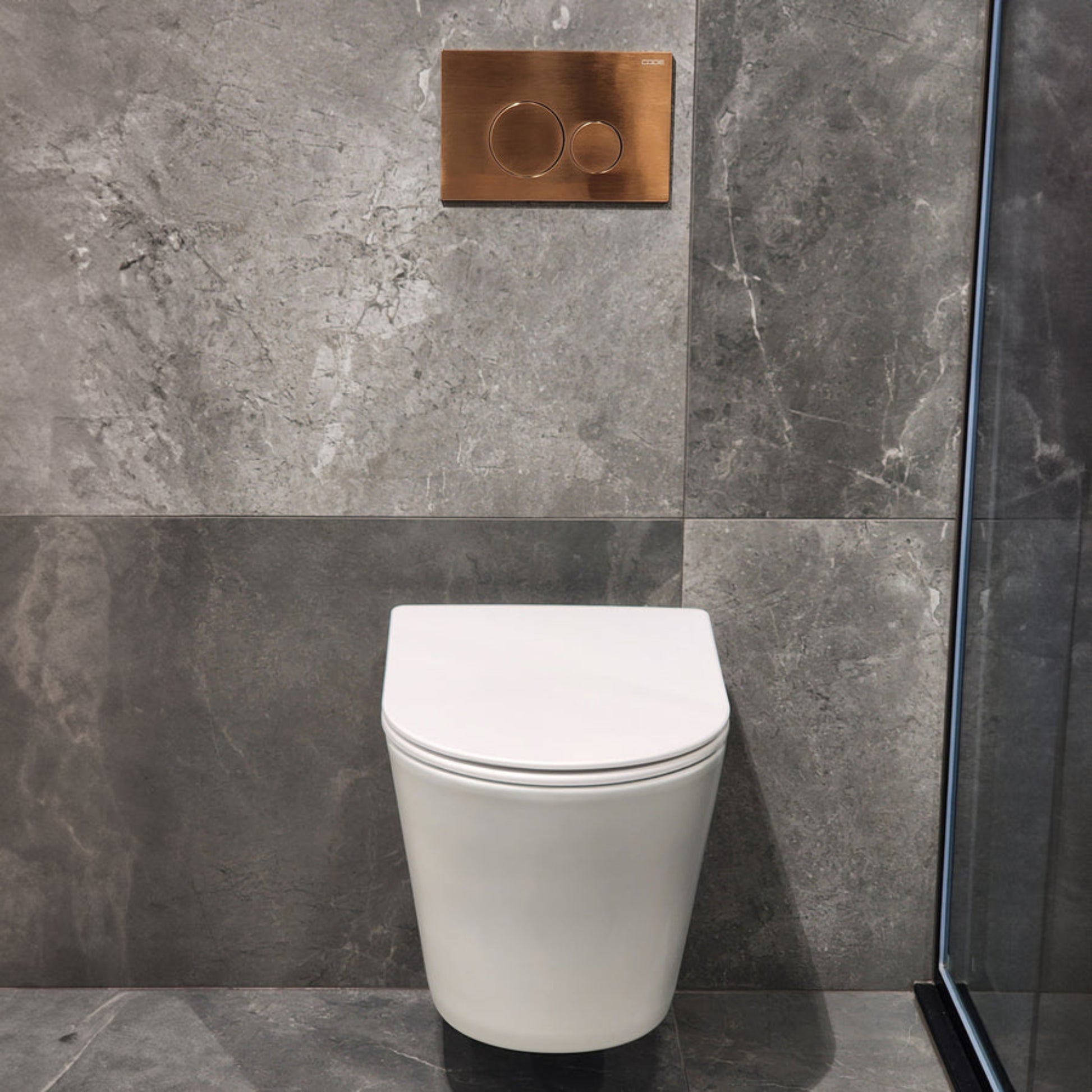 WALL HUNG TOILET SUITE BURSHED COPPER
