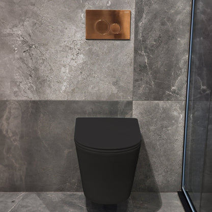 WALL HUNG TOILET SUITE BRUSHED COPPER