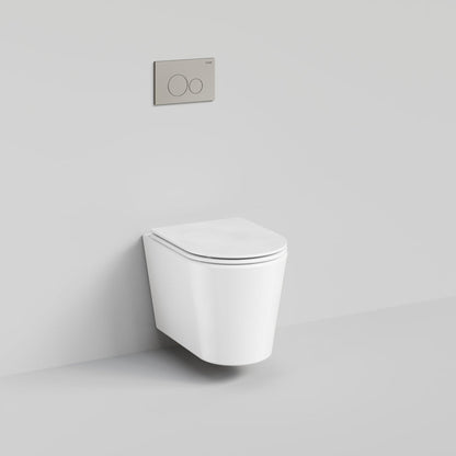 CODE PURE TYPHOON WALL HUNG TOILET SUITE | BRUSHED NICKEL BUTTON