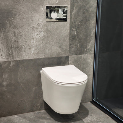 WALL HUNG TOILET SUITE CHROME