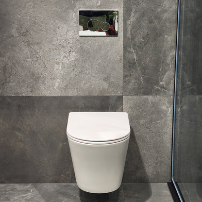 WALL HUNG TOILET SUITE CHROME