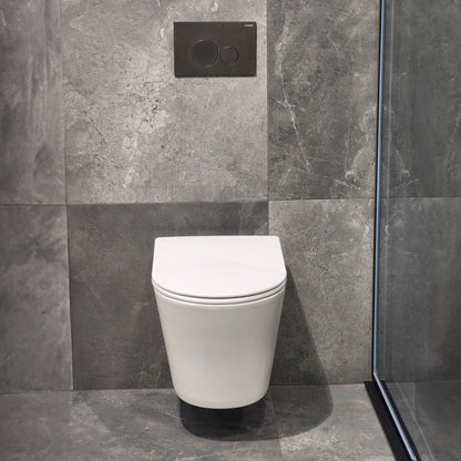 WALL HUNG TOILET SUITE GUNMETAL