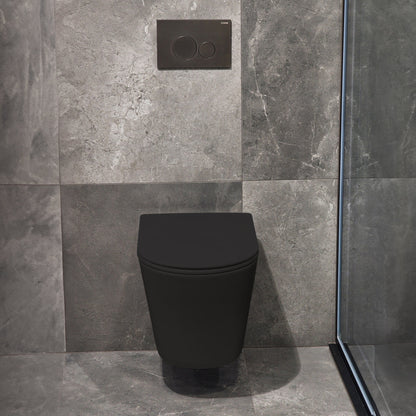 WALL HUNG TOILET SUITE GUNMETAL